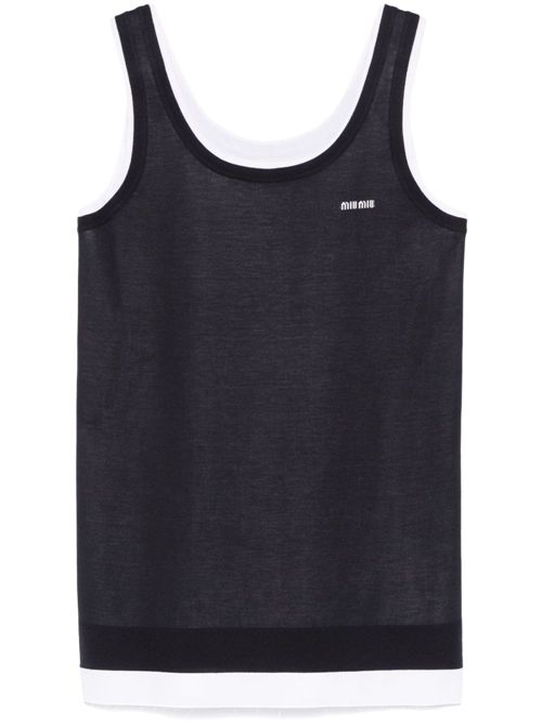 Mini abito in maglia popeline MIU MIU | MF549715Q9F022X
